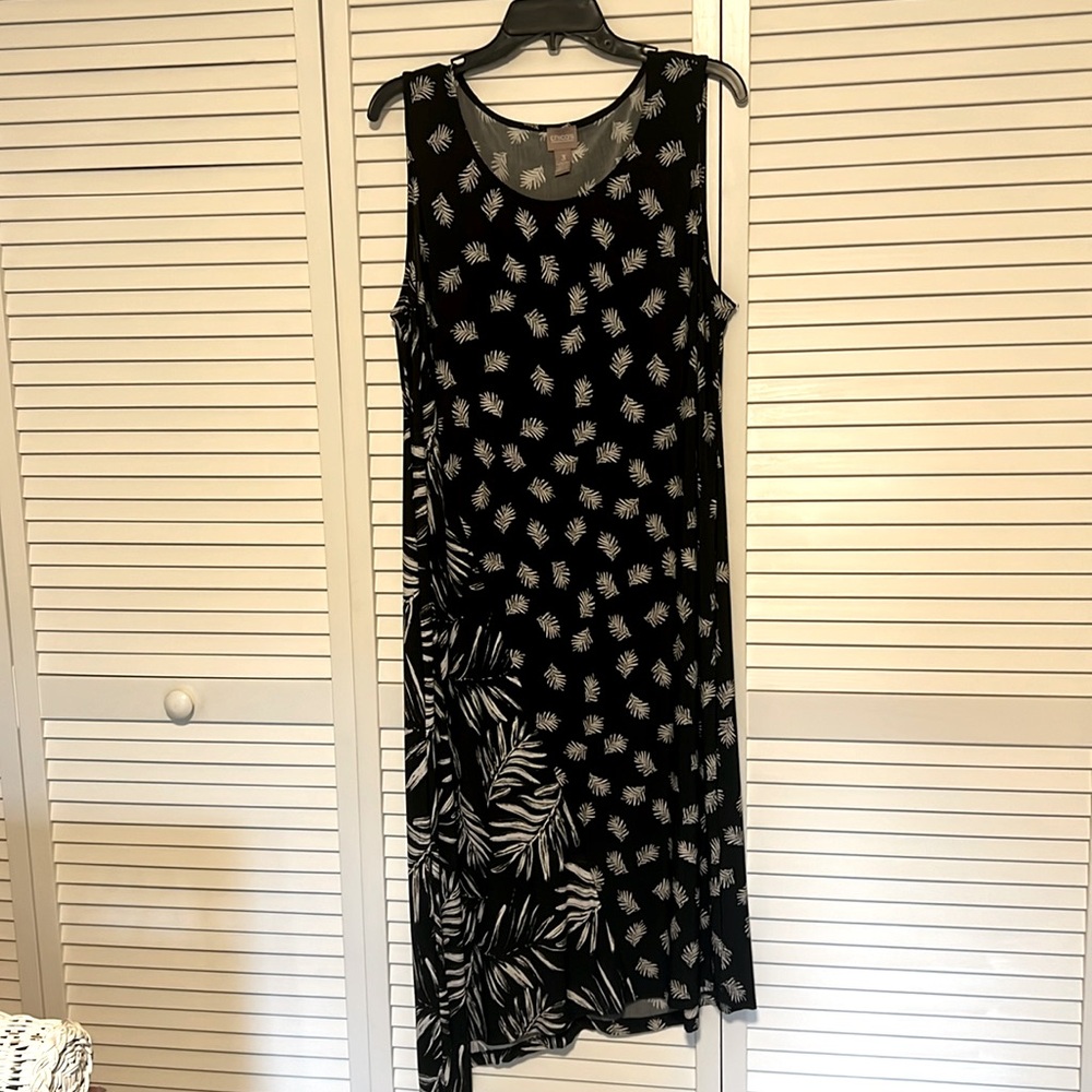 Chico’s maxi dress.  Asymmetrical hem
